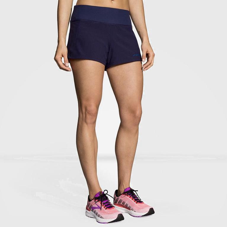 Brooks Chaser 3 - Pantalones Cortos Mujer - Azules (CWBO-78349)